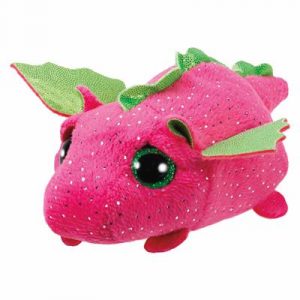 Ty Teeny Ty's roze draakje " Darby" 10 cm mini knuffel