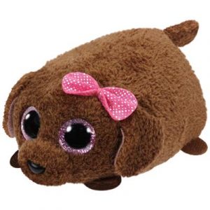 Ty Teeny Ty's bruin hondje " Maggie " 10 cm mini knuffel
