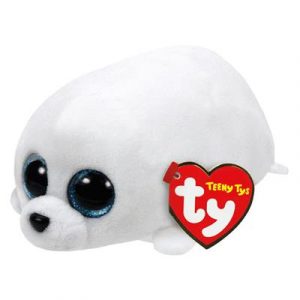 Ty Teeny Ty's witte zeehondje " Slippery " 10 cm mini knuffel