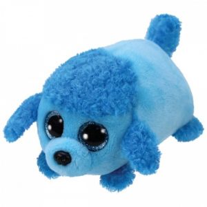 Ty Teeny Ty's blauwe poedeltje " Lexi " 10 cm mini knuffel